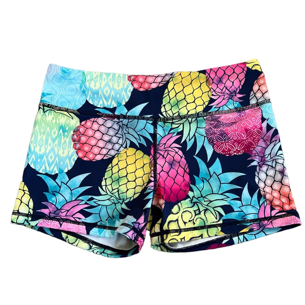 Pineapple 3 Inch Volleyball Crossfit Yoga Running Shorts Size: Medium - Picture 4 of 10
